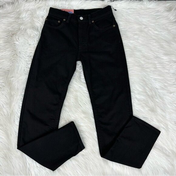 Acne Studios Denim - Acne Studios Women’s Black Melk Stay Mid-Rise Skinny Leg Minimalist Jean W26/L27